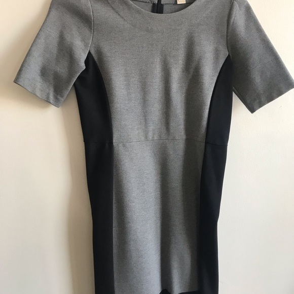 JCrew gray and black colorblock 3/4 sleeve dress - Picture 4 of 5